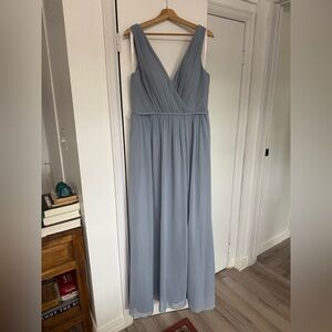 Azazie Tanicia Bridesmaid Dress in Dusty Blue